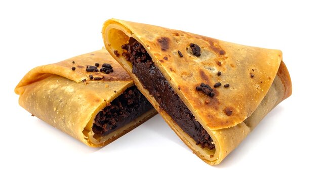 Delicious sweet panzerotti with filling.
