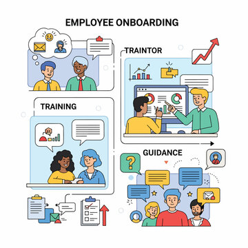 Business people training and guidance.