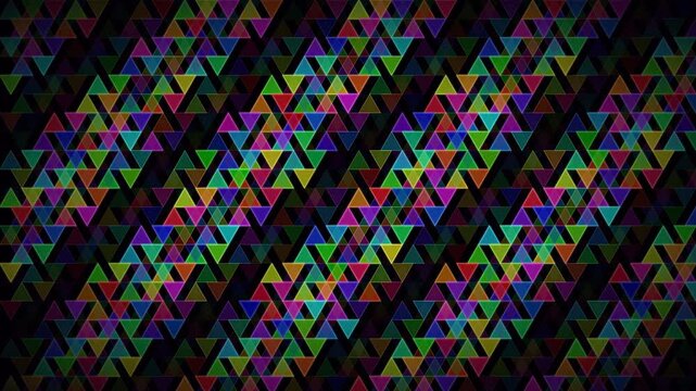 Vibrant abstract geometric triangle pattern background for modern video loops