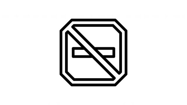 no entry minimalist stroke animation