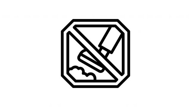 no tresspasing minimalist stroke animation