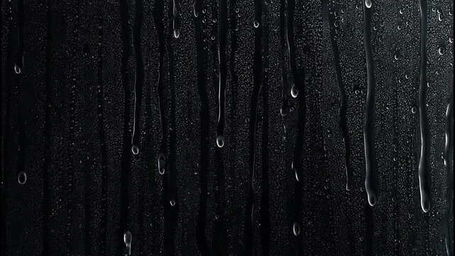 Raindrops on Black Screen for Motion Graphics Effect Overlay 4k 60fps