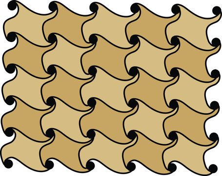 Creative Abstract Tessellation Pattern for Wallpaper and Fabric