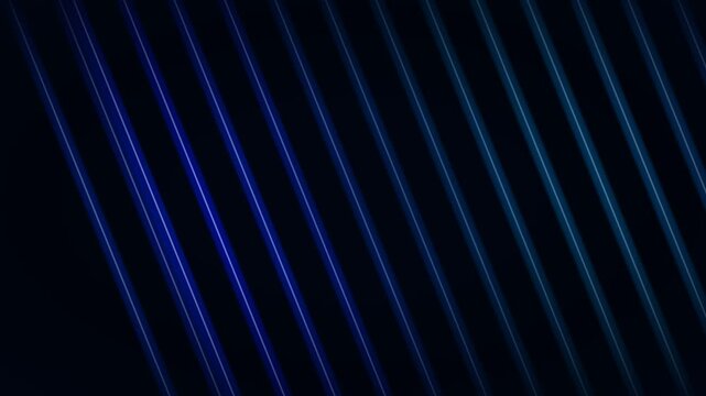 Abstract blue glowing diagonal lines background for futuristic technology visualization