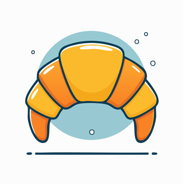 Stylized Croissant Illustration