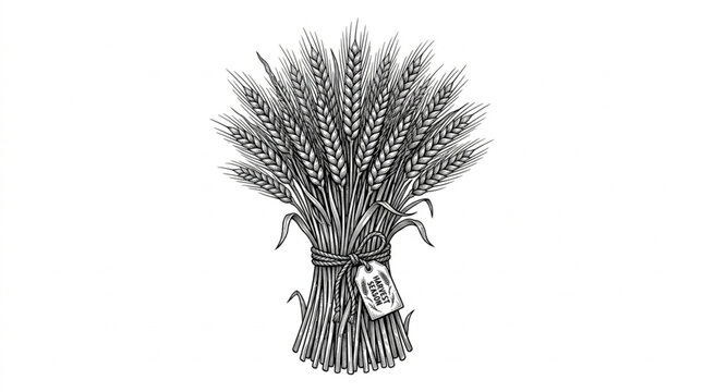 Creative Farming Water Tool Monochrome Illustration 