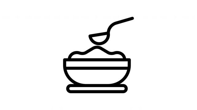 red bean paste minimalist stroke animation