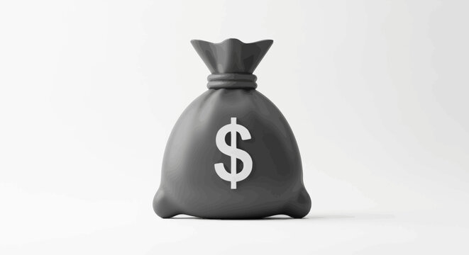 Money bag with dollar sign.