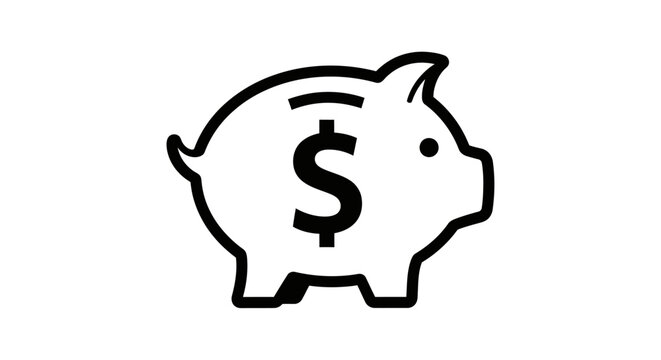 Piggy Bank Savings Icon.