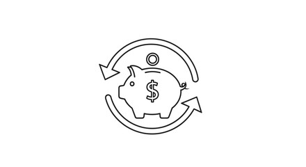 Piggy Bank with Dollar Symbol. © Oktavia