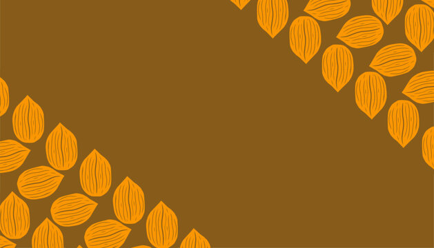 Pistachio Nut Pattern. Hand Drawn Pistachio Doodle  for Packaging Design. Pistachio Doodle Pattern. Sketch Vector Background