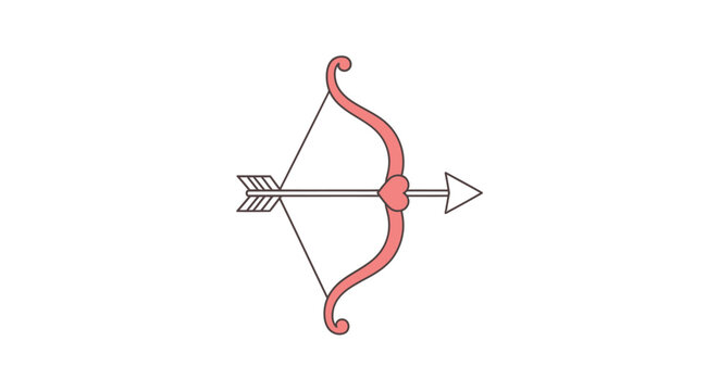 Red Bow and Arrow Weapon.