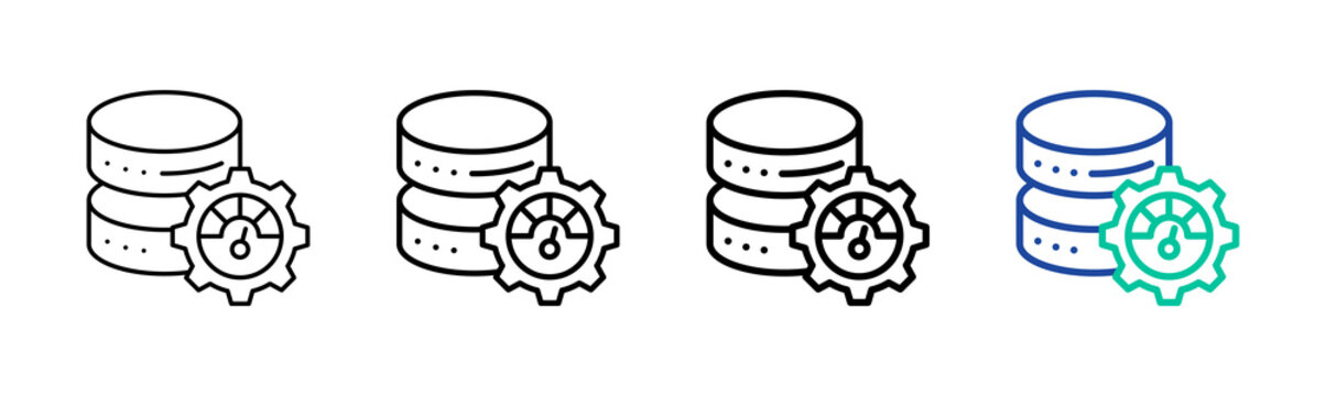 Throughput Icon Collection Different Style Outline