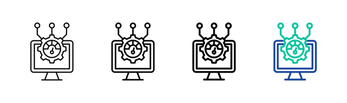 System Performance Icon Collection Different Style Outline