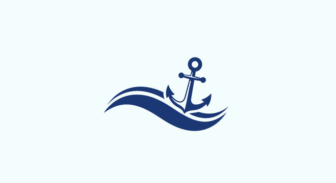 Nautical Anchor Symbol Icon Design.