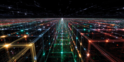 Fototapeta premium Innovative funding strategies for quantum computing advancements in technology virtual environment futuristic perspective