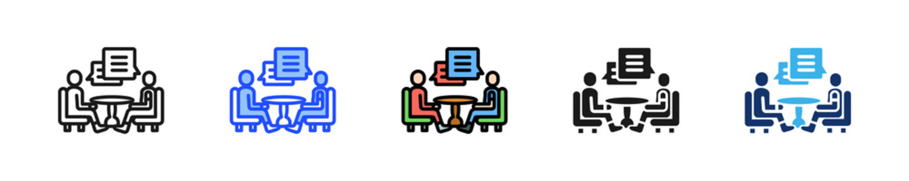 Breakout Room Icon Collection With Multiple Styles
