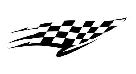 Dynamic Checkered Flag Racing Sport Symbol. © bagong