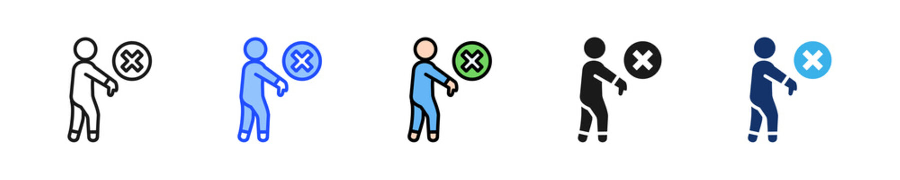 Negative Feedback Icon Collection With Multiple Styles