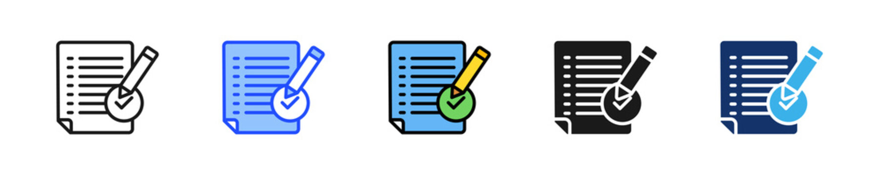 Feedback Form Icon Collection With Multiple Styles