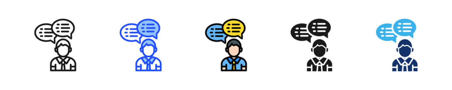 Comment Bubble Icon Collection With Multiple Styles