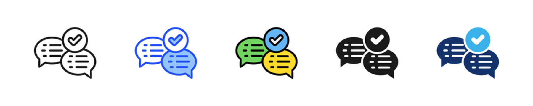 Chat Feedback Icon Collection With Multiple Styles