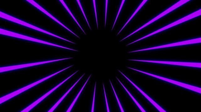 Abstract magenta anime speed line burst animation with radial streaks and fast zoom motion on solid black background smooth looping anime action motion graphics ultra sharp 4K