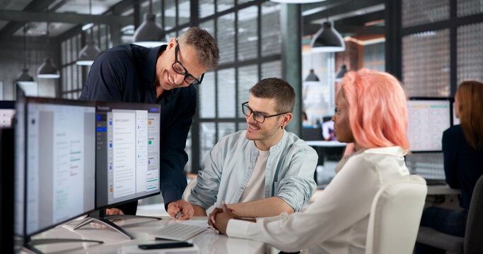 Business Manager Using Computer Screen