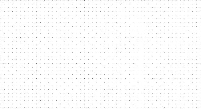 High-density pattern of various small grey icons and symbols arranged in a grid-like fashion on a white background.