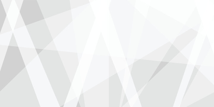 Abstract white background with texture pattern, layered geometric triangle shapes and geometric background with overlapping transparent polygon shapes in light gray and white tones paper texture 