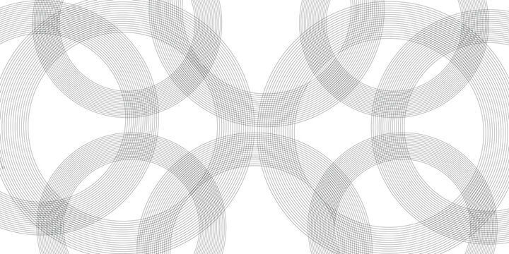 Abstract background with black lines and white background design Geometric design with dynamic on white background in concept, wave. circle shapes design