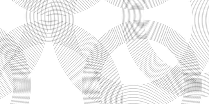 Abstract background with black lines and white background design Geometric design with dynamic on white background in concept, wave. circle shapes design