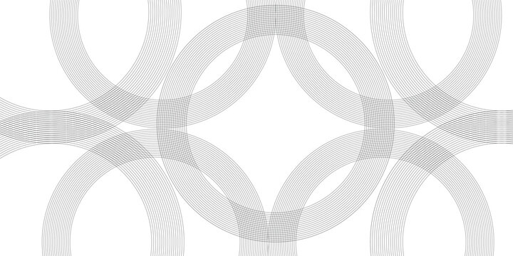 Abstract background with black lines and white background design Geometric design with dynamic on white background in concept, wave. circle shapes design