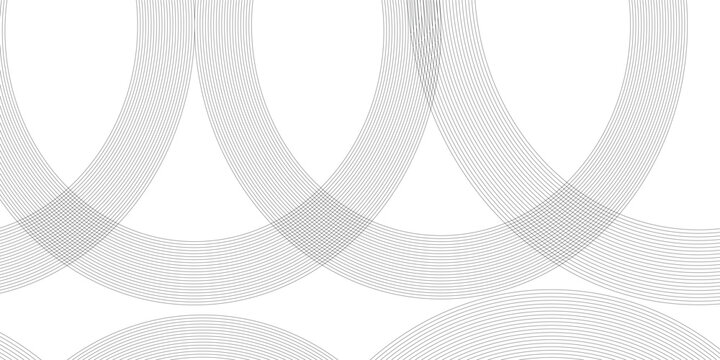 Abstract background with black lines and white background design Geometric design with dynamic on white background in concept, wave. circle shapes design