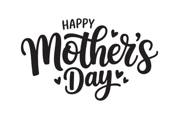 Fototapeta premium Happy Mother’s Day Typography Elegant Hand Lettering Designs