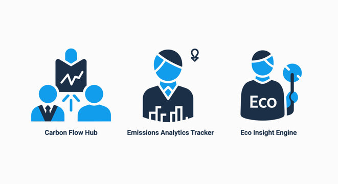 Icons for career path hub business analytics eco insight engine business analytics illustration strategy development information progress teamwork management planning workflow