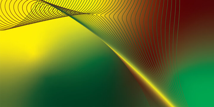 Abstract green and DarkRed and yeallow background with light lines and futuristic digital design suitable for business and technology themes