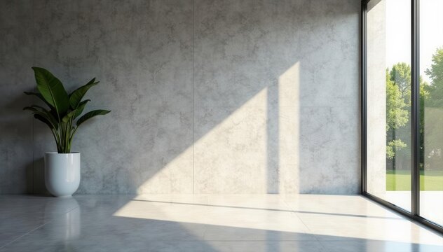 Smooth polished concrete with visible aggregate Modern, minimalist, interior, backdrop , interior, smooth