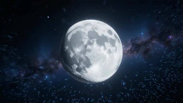 Porcelain Moon Shattering Into Luminous Moths Across Deep Space