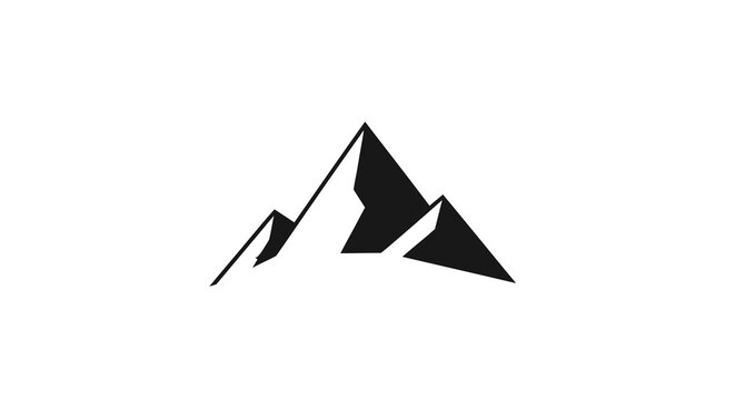 mountain range silhouette on transparent background high quality