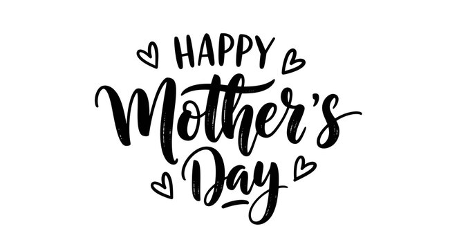 Happy mother's day calligraphy a heartfelt greeting for celebrating moms and motherhood