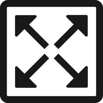 Minimalist Vector Icon for Full Screen Mode and Image Expansion