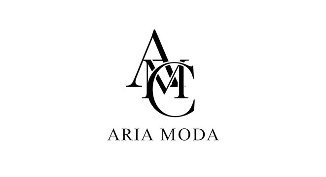Aria Moda fashion brand logo design.
