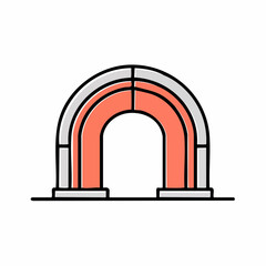 Fototapeta premium Stylized Archway Illustration