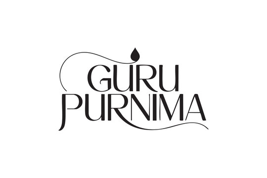 Guru Purnima Typography Elegant Calligraphy & Lettering Designs