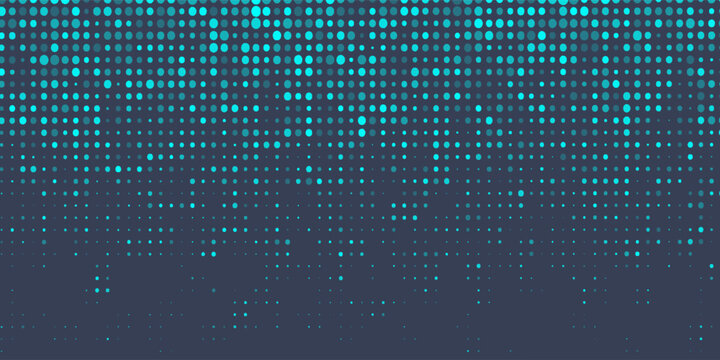 High speed dot moving technology concept. stripes halftone with blue light. speed movement pattern and motion blur over dark blue background. eps 10