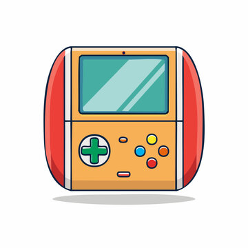 Retro Handheld Game Console Illustration