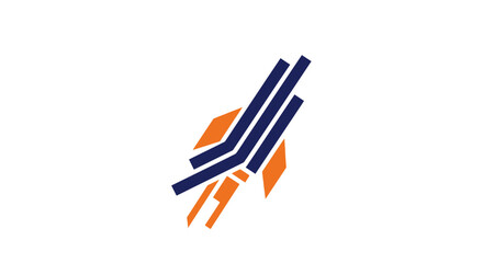 Fototapeta premium Abstract Geometric Rocket Design Symbolizing Growth, Innovation, and Exploration