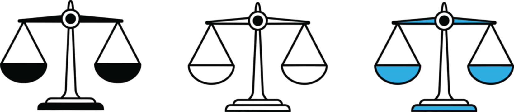 Scales of justice illustrating balance equity and legal concepts