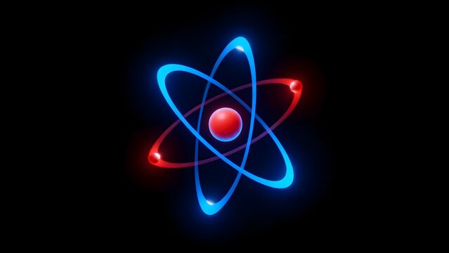 Atomic structure with orbiting electrons